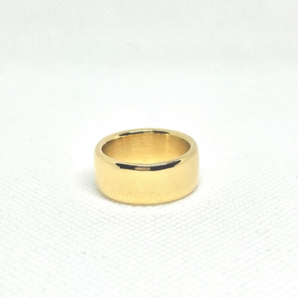 New Milor Resin 14k Gold Wide Ring Band Size 8 - Picture 6 of 6